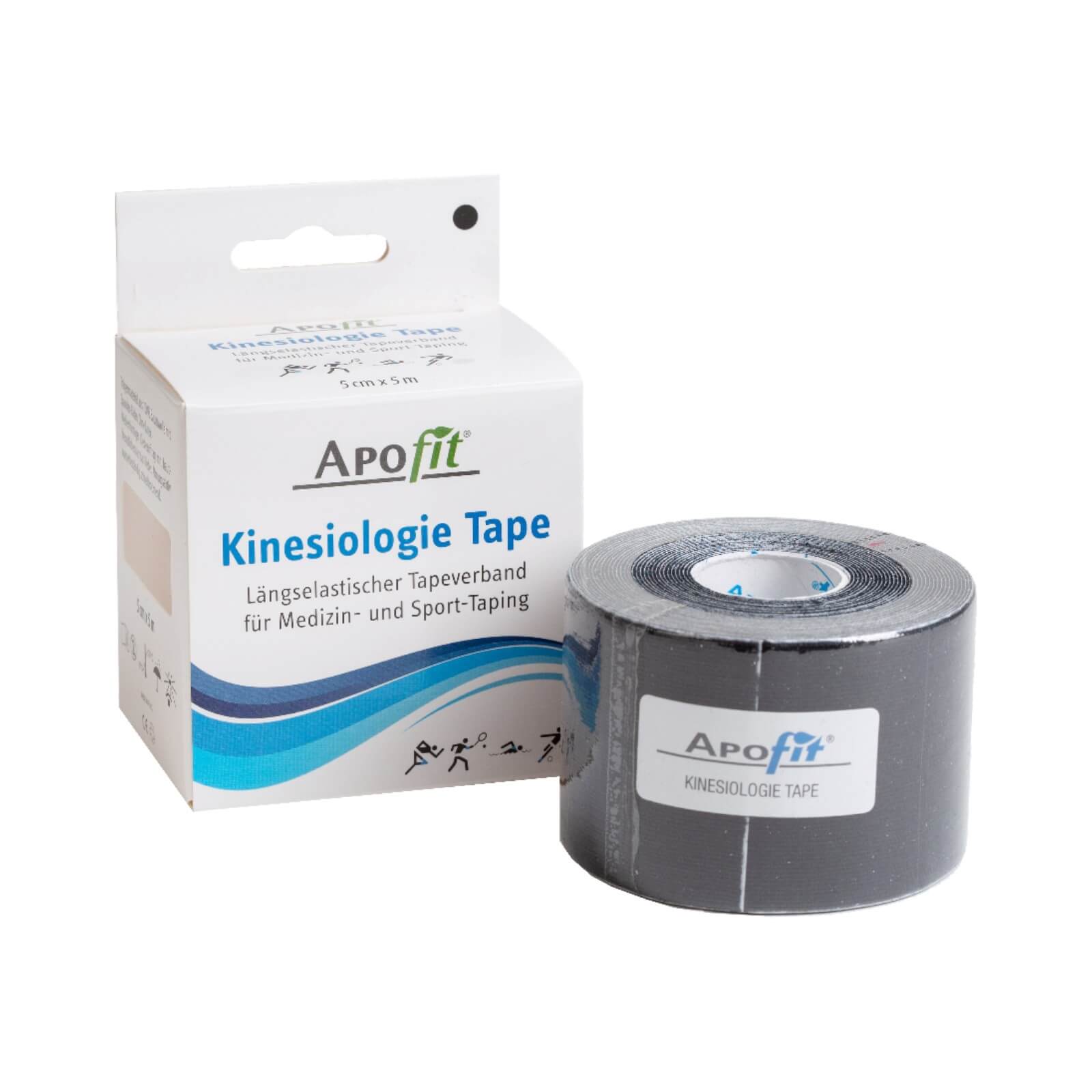 Rouleau De Tape Kinésiologie FLEXU – 35 Mètres Continus Ou 140 Bandes Prédécoupées – Noir – Neuf