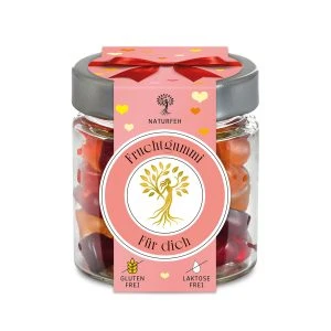 Naturfeh Geschenkglas Fruchtgummi für dich