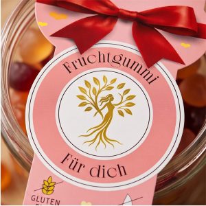 Natufeh Geschenkglas für dich Nahaufnahme Etikett