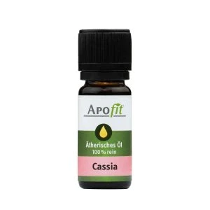 APOfit Ätherisches Öl Cassia – dunkle Glasflasche mit Etikett „Ätherisches Öl 100% rein Cassia"