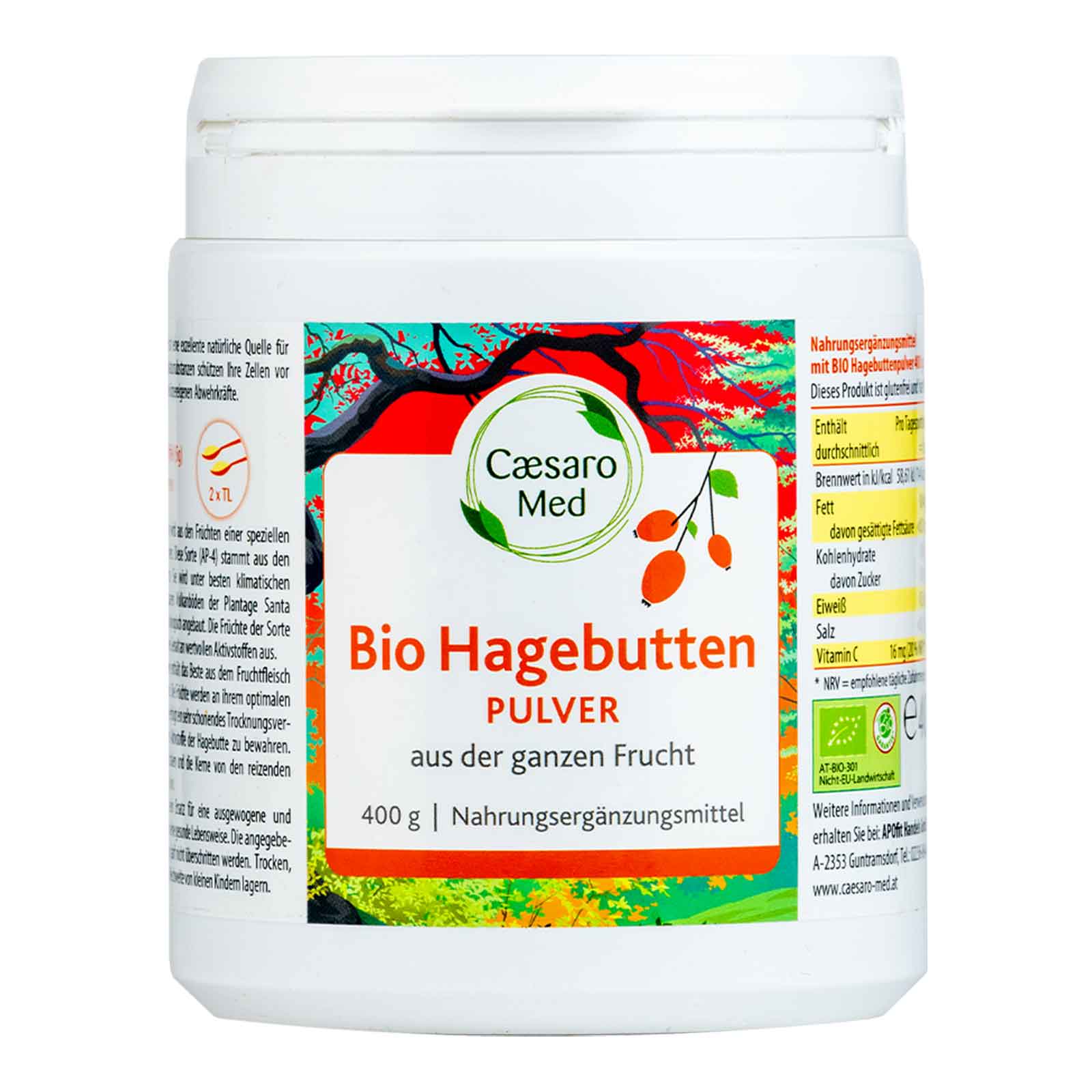 Caesaro Med Hagebuttenpulver Bio 400g