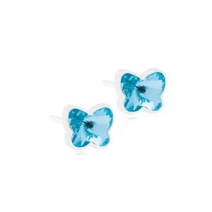 Blomdahl Ohrstecker Schmetterlinge blau