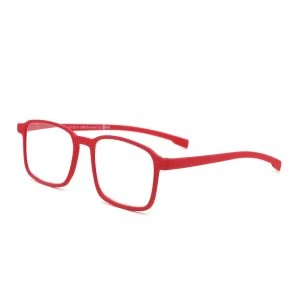 APOfit Lesebrille Ultra Slim rot – schmale Lesebrille mit mattrotem, eckigem Rahmen