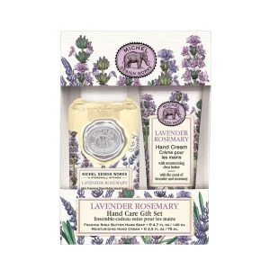 Michel Design Works Lavender Rosemary Handpflege-Set mit Handcreme und Seife, Lavendel-Rosmarin-Duft, feuchtigkeitsspendend, Geschenkbox